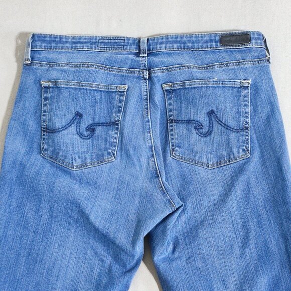AG Adriano Goldschmied jeans women's size 32R denim blue Prima Cigarette leg - Picture 4 of 15